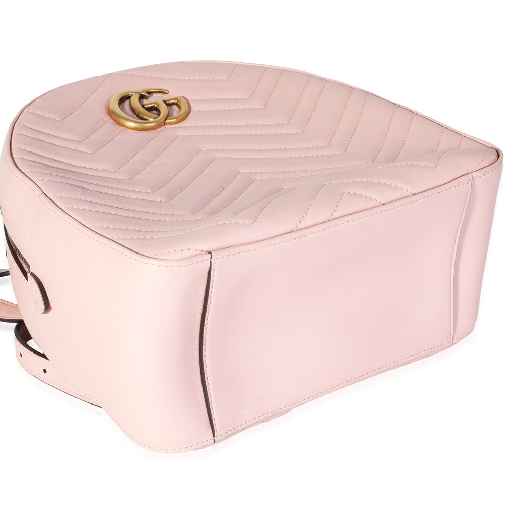 Gucci Pink Matelassé Calfskin GG Marmont Dome Backpack - Picture 6 of 6
